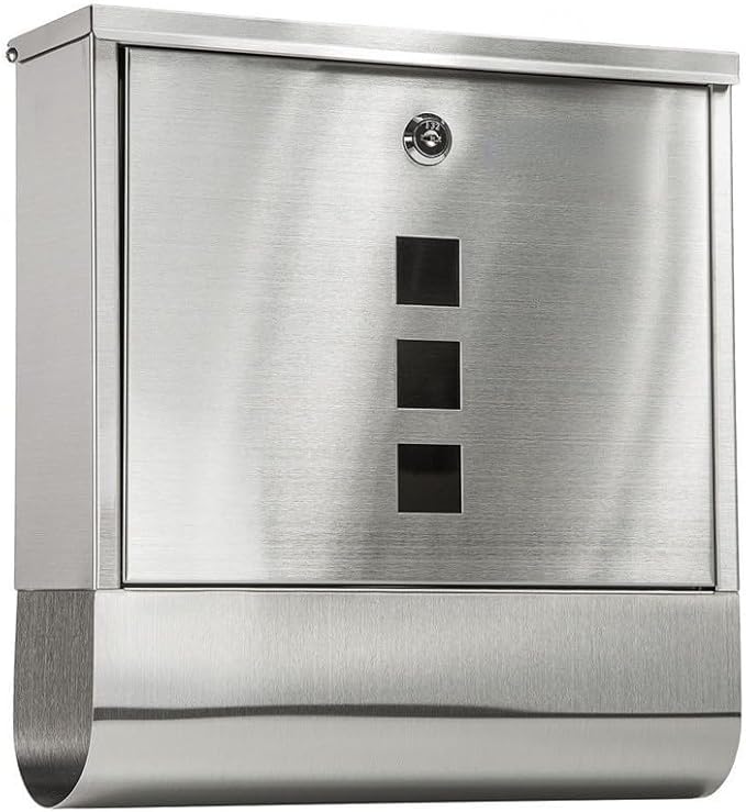 B0F849KH3F--MySouqEg.Store 1Pcs- Complaint and Suggestions Box ‎Outdoor Wall Mounted Stainless Steel Mailbox Warehouse Apartment Home Garden Letterbox Vertical Locking Mail Post Box 34X32X11Cm