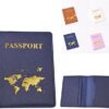 MySouqEg Store New Simple Fashion Passport Cover Thin Slim Travel Passport Holder Wallet Gift PU Leather Card Case Cover Unisex (Black)--B0F5B1K4G7