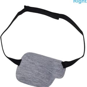 1Pcs-Kid's/Adult Black Adjustable Soft and Comfortable Pirate Eye Patch Single Eye Mask for Amblyopia Lazy Eye ‍ (Right Gray X Black)-B0F9V3QJZX