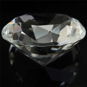 --B0CVSFGN24- Crystal Diamond Craft Desktop Ornaments Romantic Chrismas Gifts Home Decoration Clear Glass Crystal Diamond Faceted Raw Gemstone (30mm(W))