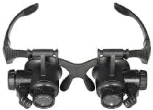 B0CFBHXKHF--MySouq-Store - 1PCS -Loupe Magnifier Glasses With 2 LED Light Lens Magnifying Head-Mounted for Reading Jewelers Making Watch Repair 10X 15X 20X 25X