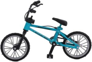 B0DDHP1BPK- 18:1 Retro Alloy Mini Finger BMX Bicycle Assembly Bike Model Toys Gadgets Gift Toys Model Mini Portable Bike For office Decoer (Random Color)