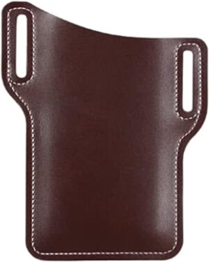 Men's Belt Loop Holster Leather Phone Wallet--B09H3LPP86