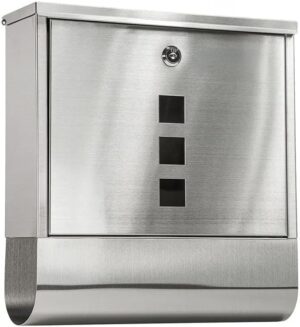 B0F849KH3F- 1Pcs- Complaint and Suggestions Box ‎Outdoor Wall Mounted Stainless Steel Mailbox Warehouse Apartment Home Garden Letterbox Vertical Locking Mail Post Box 34X32X11Cm