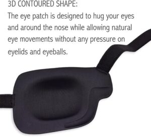 1Pcs-Kid's/Adult Black Adjustable Soft and Comfortable Pirate Eye Patch Single Eye Mask for Amblyopia Lazy Eye ‍ (Right Gray X Black)-B0F9V3QJZX