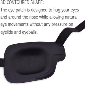 1Pcs-Kid's/Adult Black Adjustable Soft and Comfortable Pirate Eye Patch Single Eye Mask for Amblyopia Lazy Eye ‍ (Right Gray X Black)-B0F9V3QJZX
