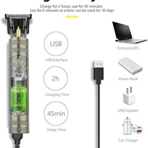 [1Pcs-Black Buddha-no box] Professional Hair Trimmer Wireless Electric Hair Clipper Beard Shaver Men Hair Cutting Machine Barber For Men Haircut Style-B0CRQQJWKK