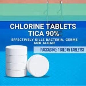 -- 1Kilos -5 Pieces, Pool Chlorine Tablets & Water Cleaning
