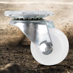 --B0F89C9MD4- Swivel Caster Wheels 2 Inch – White Nylon Wheels – Set of 4 – 360° Rotation for Furniture & Trolleys