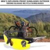 Men's Explosion-proof Sunglasses Outdoor Riding Glasses Bicycle Sunglasses Black Frame Night Vision-B0D1HXS2W9