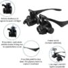 B0CFBHXKHF- - 1PCS -Loupe Magnifier Glasses With 2 LED Light Lens Magnifying Head-Mounted for Reading Jewelers Making Watch Repair 10X 15X 20X 25X