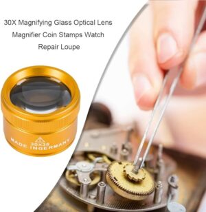B0DCSV26JQ--عدسة مكبرة 30 × 36 ملم - عدسة بصرية K9 عدسة مكبرة احادية العدسة الاحادية العدسة المحمولة للعملات المعدنية والمجوهرات (صنع في المانيا)