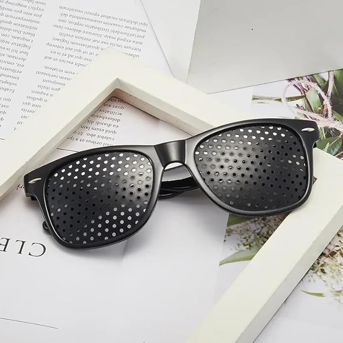 MySouq-Store Vision Care Wearable Corrective Glasses Improver Stenopeic Pin Hole Glasses Anti-fatigue Eye Protection Glasses--B0DHLYJYLR