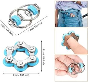 1Pcs Roller Bike Chain Fidget Autism Therapy Cool Gadgets Stress Skills for Anxiety Antiestrés Juguetes Ansiedad 1Pcs only (Random 8 Wheel)-B0F7N7ZK3H