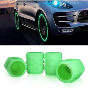 61d-aZWTuQL._AC_SX569_ 4PCS Green Fluorescence, Bike Motorcycle Noctilucous Illuminated Valve Cap, Universal Wheel Valve Caps for Car Truck Motorcycles Bike Tires, Need Sunlight to Absorb Energy-B0CGGKQQ2F