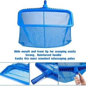 B0CTFB425L- 1PCs Pool Skimmer Net, Heavy Duty Leaf Rake Cleaning Tool, Fine Mesh Deep Bag Catcher with Strong Plastic Frame for Cleaning Swimming Pool & Pond