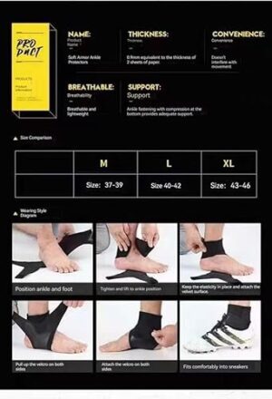 1 Pcs Ankle Brace Adjustable Compression Ankle Support Elastic Ankle Guard Pain Relief Strap Basketball Ankle Brace Support (X-Large, Right)-B0DKNY52BY