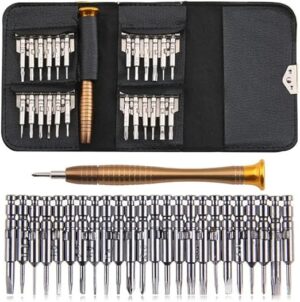 B0F84Y4VL5- 25 in 1 Precision Screwdriver Set, DIY Mini Repair Tool Kit for PC, Glasses, Mobile Phone, Laptop, Watch, Drone with Leather Case...Pcs (5)