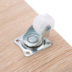--B0F89C9MD4- Swivel Caster Wheels 2 Inch – White Nylon Wheels – Set of 4 – 360° Rotation for Furniture & Trolleys