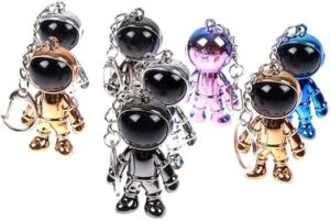 1 PC Creative New 3D Astronaut Space Alien Keychain Alloy Gift For Gadgets For Keychain Holder (Silver)-B0BXTW68QV