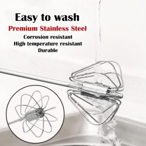 Boerni 10 inch Hand Push Whisk,Semi-Auto Egg Whisk Hand Push Press Whisk Rotating Push Mixer Milk Frother Egg Beater with Egg White Filter Separator for Whisking, Beating, Stirring-B09V2R1Q8T