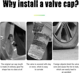 4PCS Green Fluorescence, Bike Motorcycle Noctilucous Illuminated Valve Cap, Universal Wheel Valve Caps for Car Truck Motorcycles Bike Tires, Need Sunlight to Absorb Energy-B0CGGKQQ2F