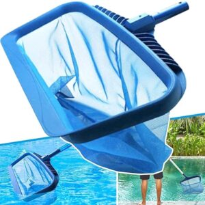 B0CTFB425L- 1PCs Pool Skimmer Net, Heavy Duty Leaf Rake Cleaning Tool, Fine Mesh Deep Bag Catcher with Strong Plastic Frame for Cleaning Swimming Pool & Pond