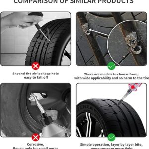 710IwfkhnZL._AC_SX569_ 10Pcs Tire Repair Rubber Nail Tubeless Tyre Repair Rubber Nails Kit,Vacuum Tire Repair Nail Puncture Repair Nail Self-Service Tire Repair Fast Repair Tool for Motorcycle Bike Car,1xScrewdriver (S)-B09L1451QJ
