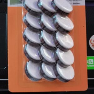 715fjh90FmL._AC_SY879_ Furniture Sliders Nail-on Glides (3 cm Diameter)- 15 Pieces White Base X Brown-B0F89BQ45W
