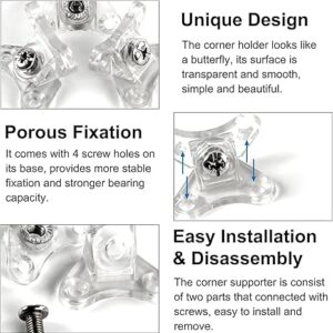 Furniture cabinet butterfly Corner connectors, L corner bracket, Mounting Bracket for Furniture, wardrobe and kitchen cabinet + Screws (16)-B0F8NDGZSV
