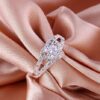 1PCs Silver Ring Crystal Heart Shaped Wedding Jewelry Engagement Ring Women Accesories-B0DS2XMK77