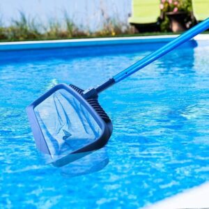 B0CTFB425L- 1PCs Pool Skimmer Net, Heavy Duty Leaf Rake Cleaning Tool, Fine Mesh Deep Bag Catcher with Strong Plastic Frame for Cleaning Swimming Pool & Pond