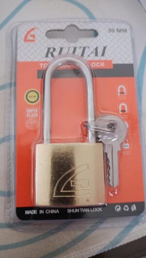 30mm Heavy Duty Security Lock With Keys - long neck Locks RUITAI,-B0F9B3JS81