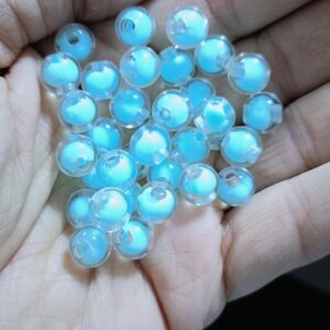 71ebpkaWzVL._AC_SL1500_ 50pcs Transparent Plastic Beads with Sky Blue Core Polymer Clay ٍ Assorted Slice Beads for Women Girls Jewelry Making Handmade DIY Bracelet Necklace Hair Clip Accessories (Round Ball)--B0F77PKSW1