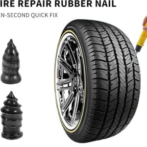 71f5ao-tH9L._AC_SX569_ 10Pcs Tire Repair Rubber Nail Tubeless Tyre Repair Rubber Nails Kit,Vacuum Tire Repair Nail Puncture Repair Nail Self-Service Tire Repair Fast Repair Tool for Motorcycle Bike Car,1xScrewdriver (S)-B09L1451QJ