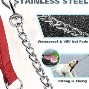 71h2wvhbjUL._AC_SX679_ B0FB9D1RB9- Heavy Duty Dog Leash,4FT/6FT Metal Pet Lead with Stainless Steel Links and Comfortable Handle for Medium & Large Size Dogs (Red, 48" * 1.20M)
