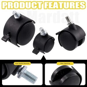 MySouqEg-store [4 Pcs/set ] Wheel Furniture Casters for Computer and office Desks (Black, 4 Cm with Breaks 9mm)-B0F9ZQ2B55