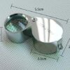 B018V46B4A--Aiernuo Loupes 10x Glass Jeweler Loupe Loop Eye Magnifier Magnifying Magnifier Metal Body Silver (10x21mm)