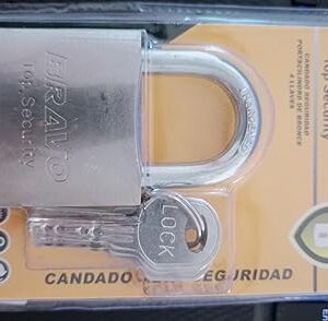 71u8NLo2lSL._AC_SX522_ --B0F89C5LW5- Bravo Heavy Duty Lock with 4 Keys, Silver - 7 * 5CM - 50MM- LT150