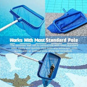 B0CTFB425L- 1PCs Pool Skimmer Net, Heavy Duty Leaf Rake Cleaning Tool, Fine Mesh Deep Bag Catcher with Strong Plastic Frame for Cleaning Swimming Pool & Pond