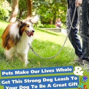 81i+6tIpJoL._AC_SX679_ B0FB9D1RB9- Heavy Duty Dog Leash,4FT/6FT Metal Pet Lead with Stainless Steel Links and Comfortable Handle for Medium & Large Size Dogs (Red, 48" * 1.20M)