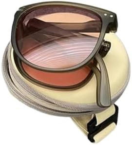 MySouq-Store s Fashion Folding Sunglasses Women's Designer Glasses UV400 Eyewear Lady Retro Sun Glasses Women's Goggles L14.5Cm brown -B0DG8MQJ61