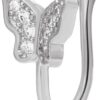 MySouq.Store 1Pcs Zircon Butterfly Nose Ring Copper Fake Piercing Clip On Nose Hoop Ring Body Jewelry Rhinestone Non Pierced Ear Clip Cuff Party-B0F31ZVYR2