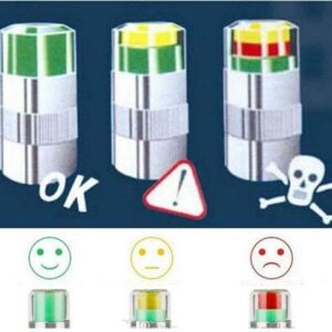 MySouq-Cars Tire Air Pressure Monitor 3 Colors Alert Indicator Valve Cap Gauge - Set of 4 Pieces-B091BTR67Z