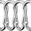 MySouq-4Pcs 304#Stainless Steel Carabiner Clips, 2.75 Inch M7 Heavy Duty Spring Snap Hook,Galvanized Steel Quick Link Clip for Outdoor Equipment Gear,Pet Leash,Hanging Plants-B09CNLZK5Q