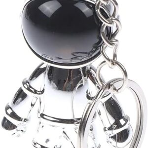 MySouq-1 PC Creative New 3D Astronaut Space Alien Keychain Alloy Gift For Gadgets For Keychain Holder (Silver)-B0BXTW68QV