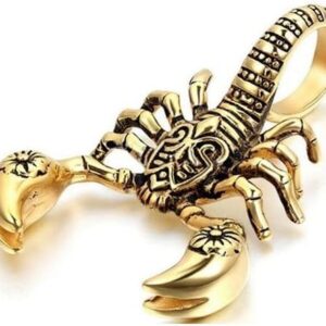 MySouq.Store (Gold color) Men Hip Hop Jewelry Scorpio Long Chain (gold) Color Scorpion Pendant Necklace for Men Women Punk Rock Christmas Jewelry Gift-B0CVG2KZ2F