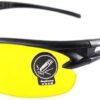 Men's Explosion-proof Sunglasses Outdoor Riding Glasses Bicycle Sunglasses Black Frame Night Vision-B0D1HXS2W9