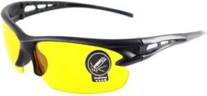 Men's Explosion-proof Sunglasses Outdoor Riding Glasses Bicycle Sunglasses Black Frame Night Vision-B0D1HXS2W9