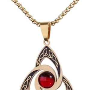 MySouq-Store [ 1Pcs - AL19980-Gold] New Men's Hip Hop Arrow Shield Cross Pendant or necklace Retro Celtic Rune Punk Jewelry Gift-B0D2LFP2K4